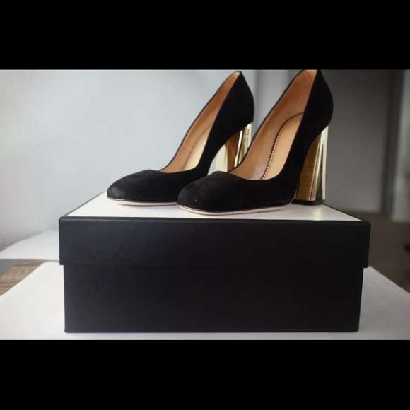 BRAND NEW DSQAURED2 black pumps with gold heels - Picture 3 of 7
